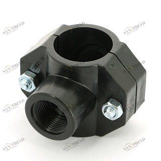 Врезка монтажная 40 x 3/4" ВР, 2 болта, для труб ПНД UNIDELTA 1019040003