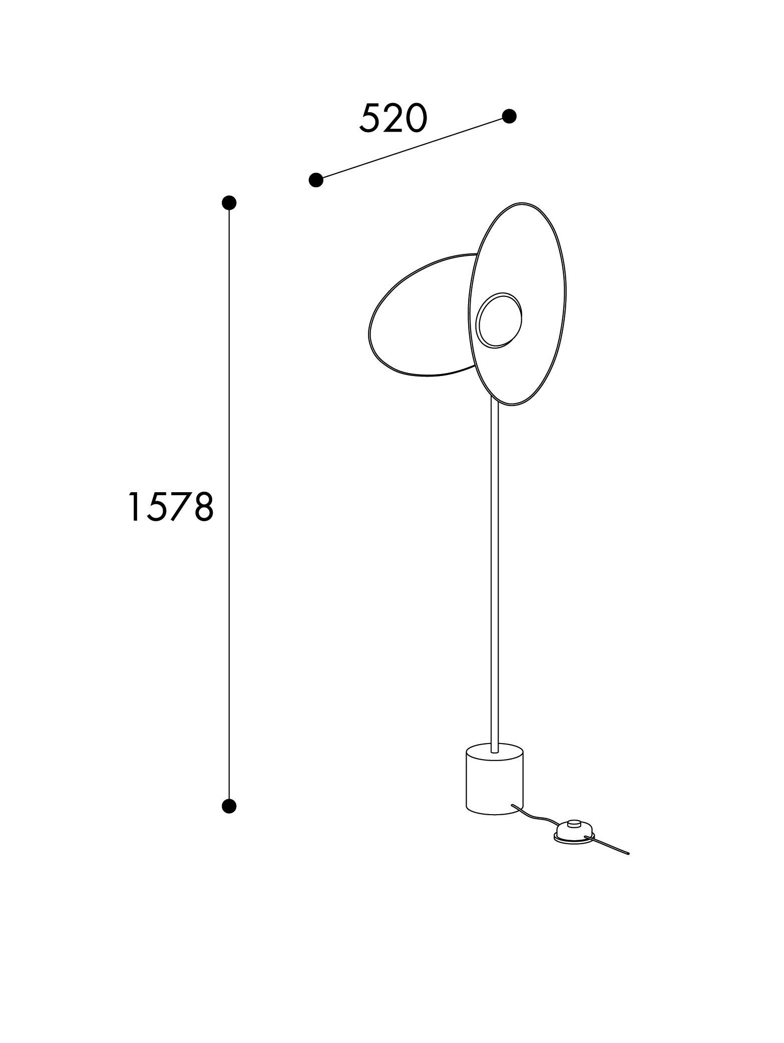 Алюминиевый светодиодный торшер с регулируемой яркостью Maytoni Evolution ARCH-00021130 - Вид №3
