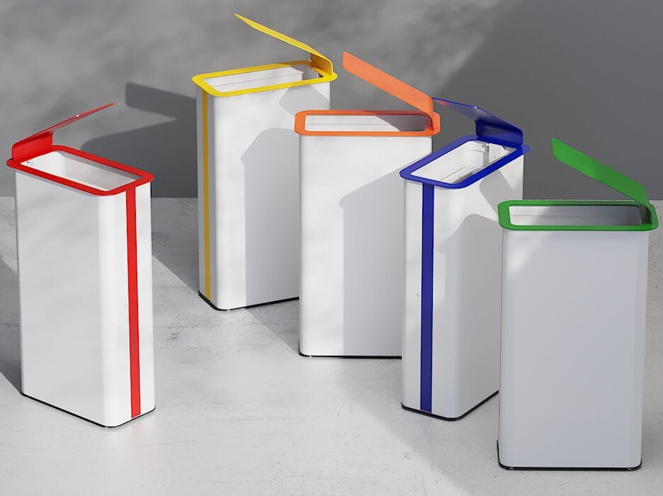 Металлическая корзина для мусора с крышкой для утилизации отходов DIMCAR ARCH-00068805 - Вид №1