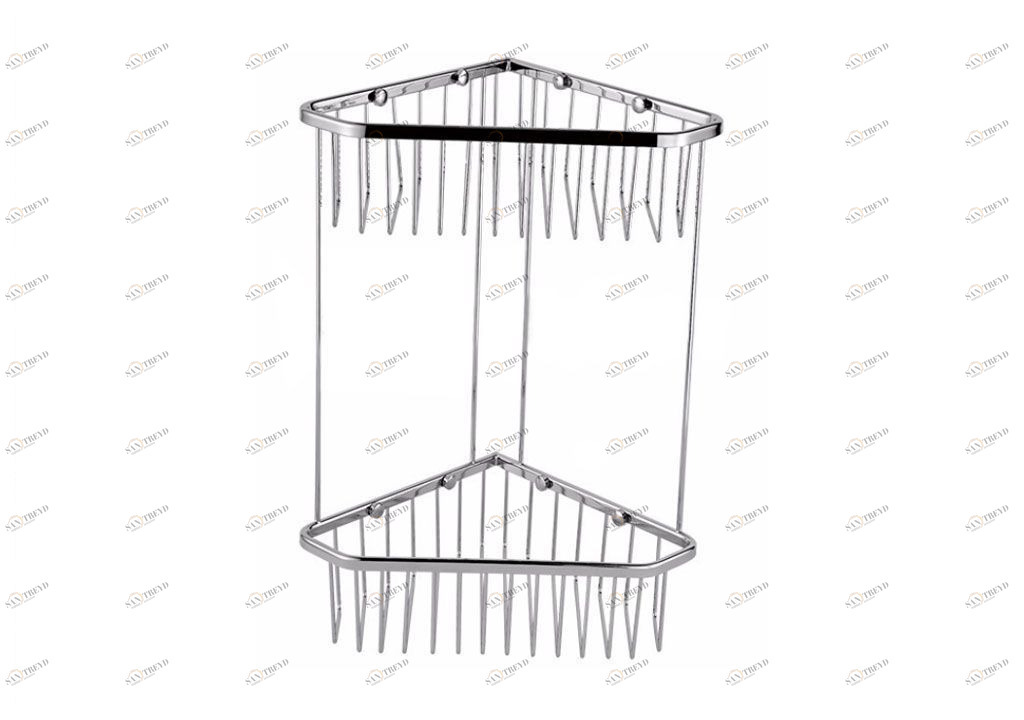 Полочка Aquanet 8191 (30 см, двойная, угловая) 8100