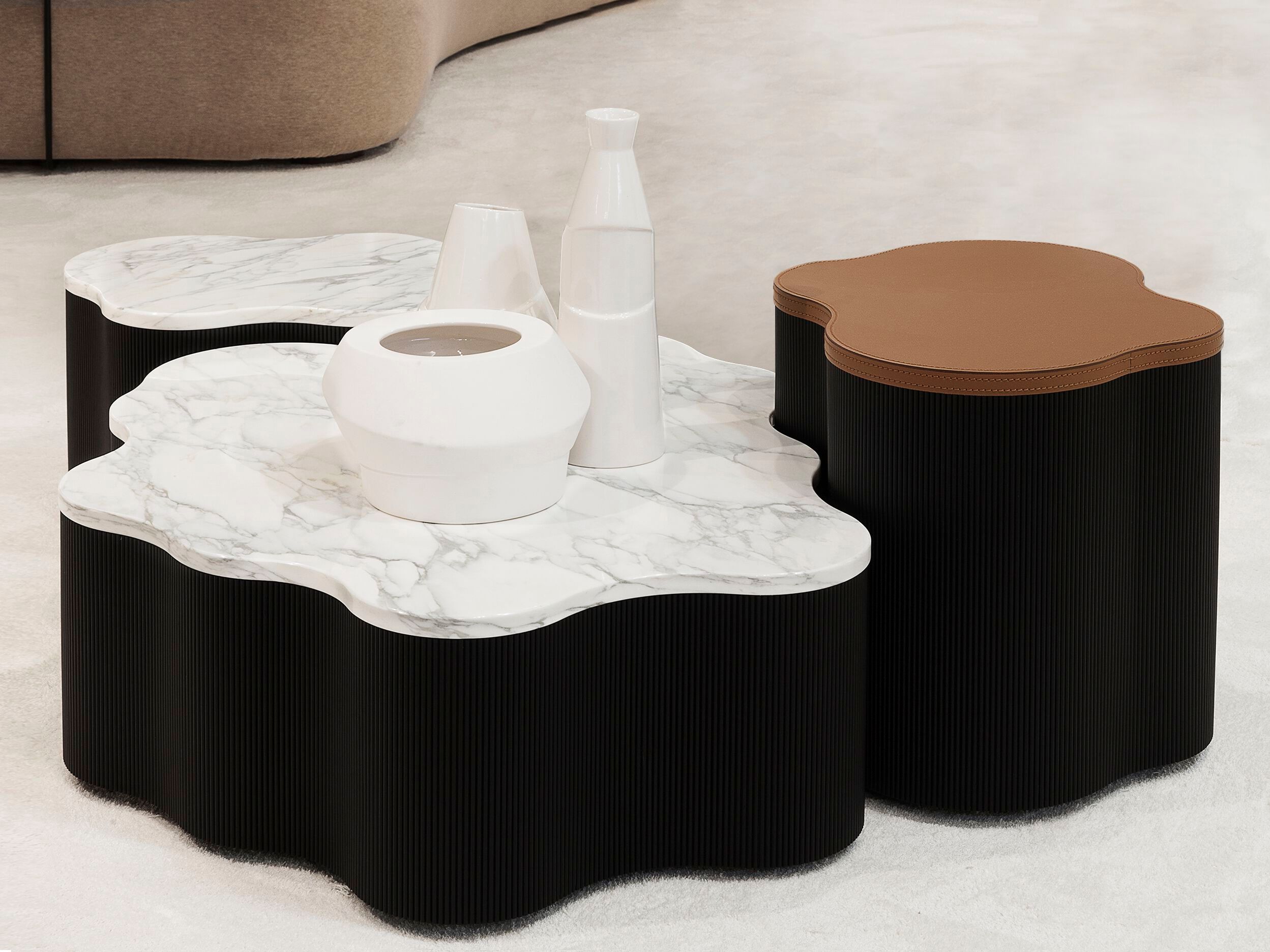 Низкий журнальный столик с кожаным или мраморным верхом Vibieffe Quite luxury ARCH-00147905 - Вид №5