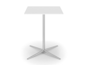 Квадратный стол из алюминия и дерева со спицами