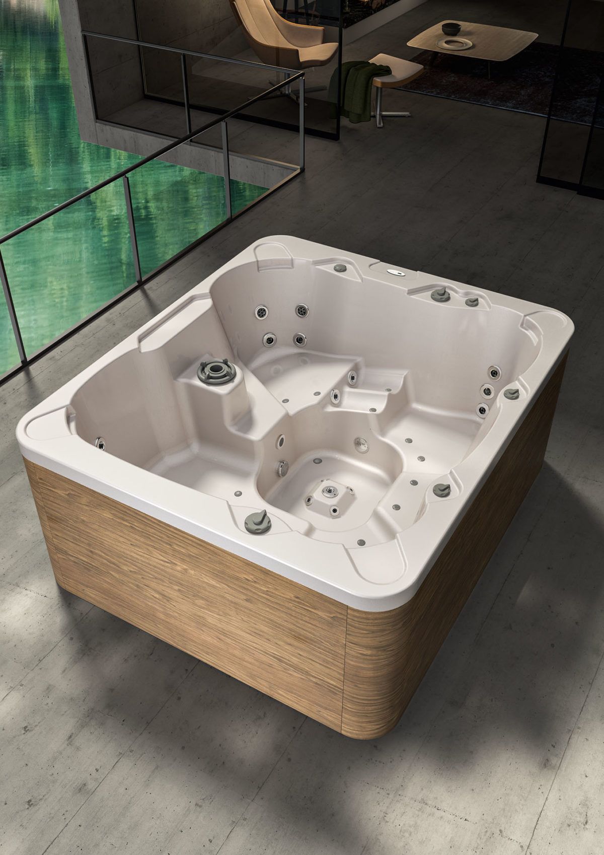 6-местный прямоугольный мини-бассейн с хромотерапией Albatros COSMOPOLITAN ARCH-00099915 - Вид №1