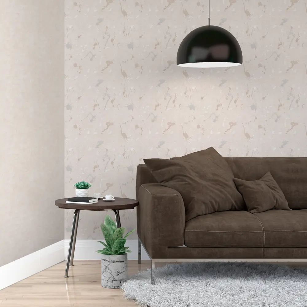 Обои бумажные Московская обойная фабрика Дроп бежевые 0.53 м 6309-2 STLM-2032024 - Вид №3