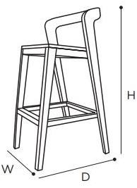 Wildspirit Высокий деревянный табурет с подставкой для ног Play sun-id-1408399 - Вид №3