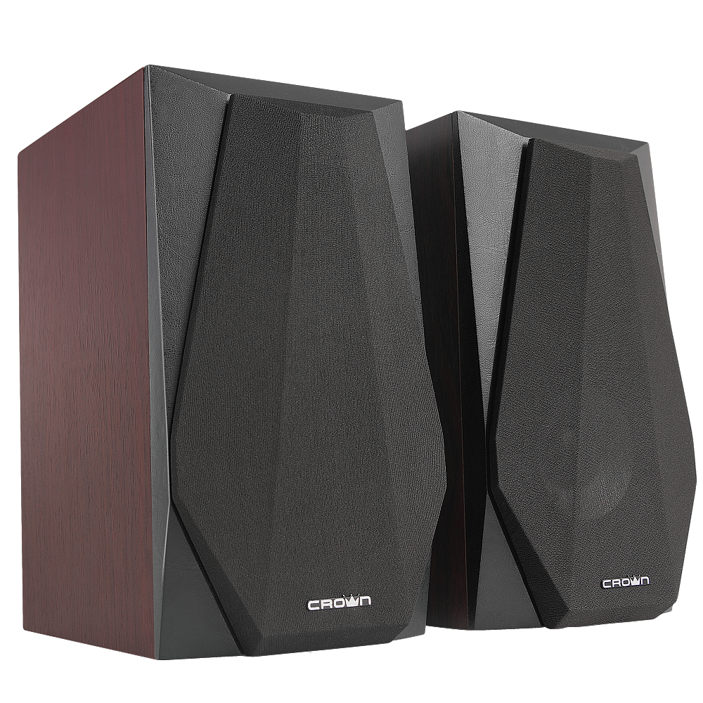 CMS-241 Акустическая система 2.0 (мдф, 220v, 24w; управление volume/treble/bass, кнопка включения, длина кабеля между колонками 1м;длина аудио-кабеля и питания 2м.) Crown Santreyd  - Вид №1