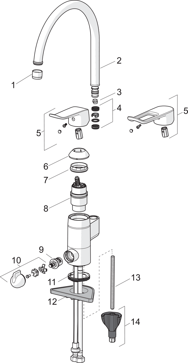 Oras 5738F Смеситель для кухни 5738F Care Хром  - Вид №4