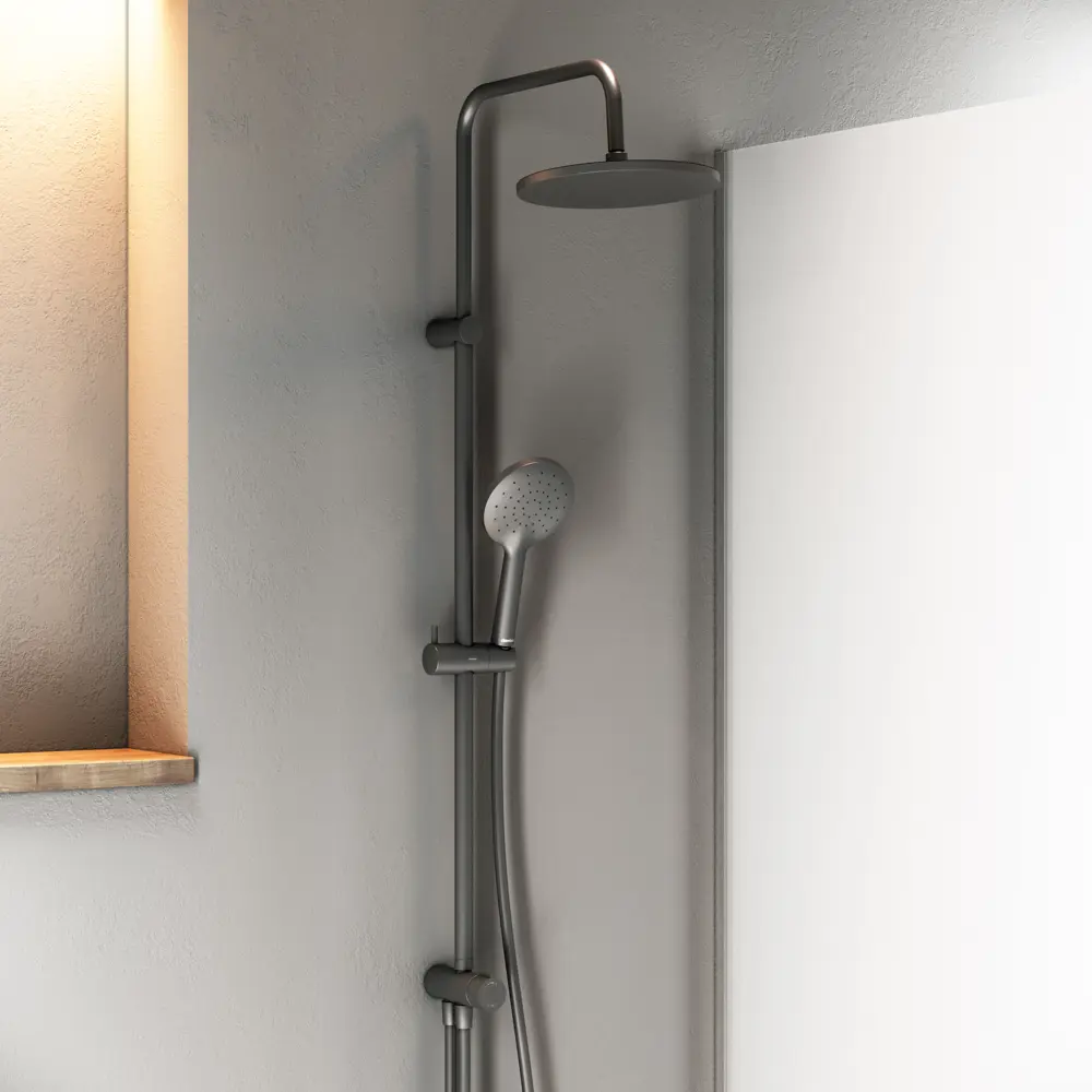 Душевая система Damixa Willow в матово-черном исполнении 89346519 STLM-1378790 - Вид №2