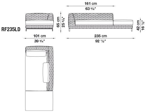 B&B Italia Outdoor Диван с шезлонгом Ray outdoor sun-id-1380308 - Вид №8