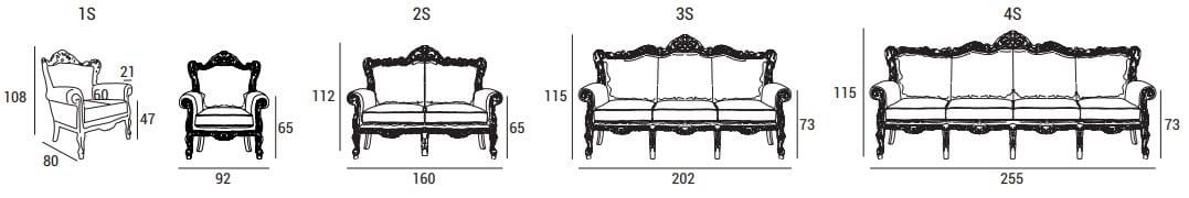 Кресло с подлокотниками Domingo Salotti Barokko ARCH-00025033 - Вид №1