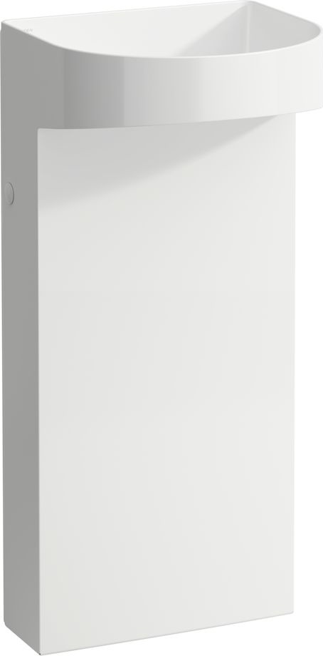 H8113410001121 Раковина, объединенная с пьедесталом, без места для установки смесителя, крепление к стене, включает керамическую крышку для сливного отверстия LAUFEN PRO