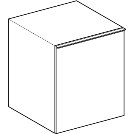 500.618.16.1 Шкафчик Geberit Acanto с одним выдвижным ящиком и внутренним выдвижным ящиком Geberit  - Вид №1