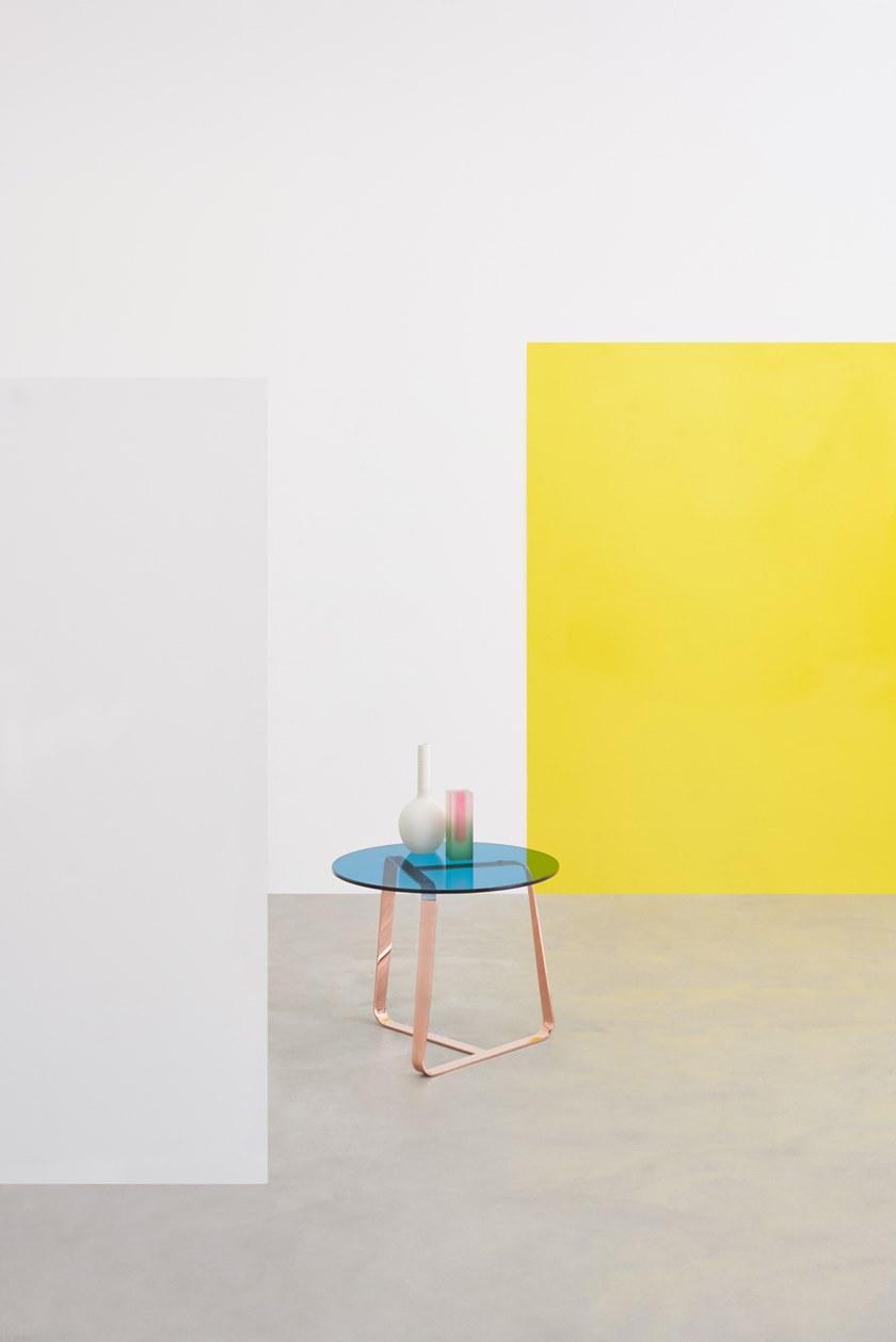 Desalto Круглый журнальный столик из стали и хрусталя sun-id-1426034 - Вид №3