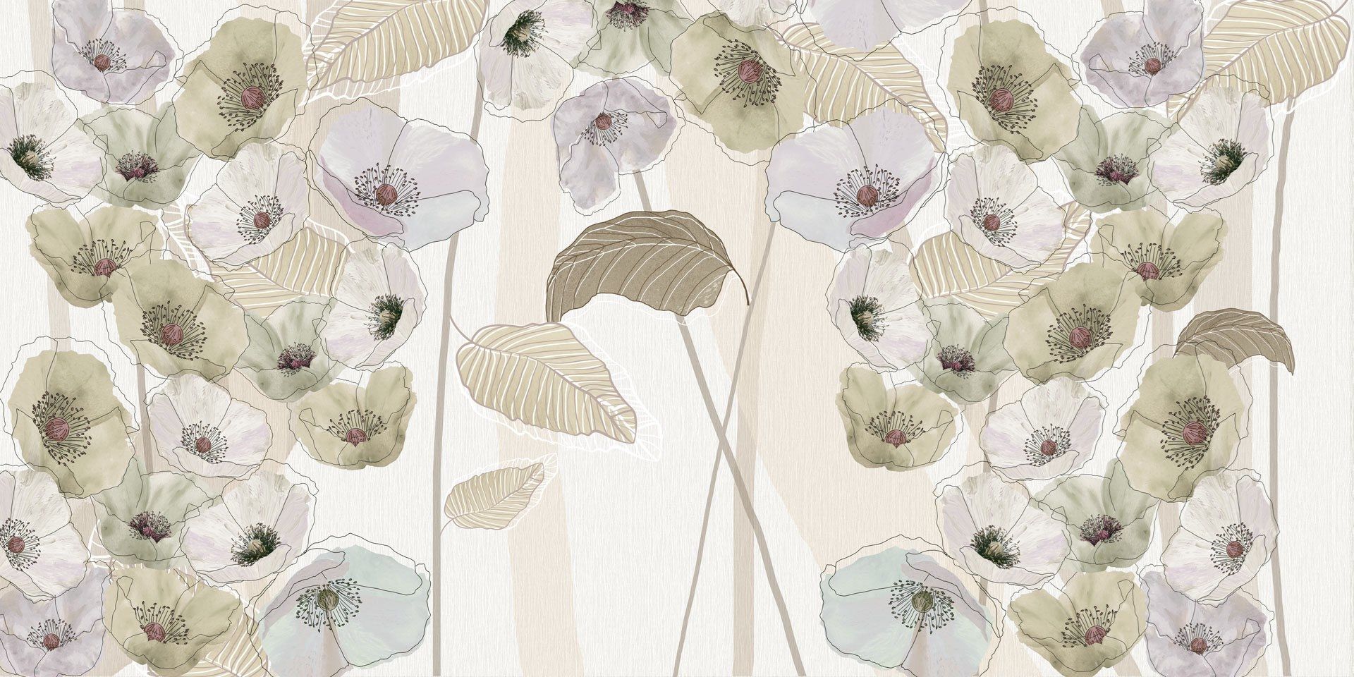 Панорамные обои с цветочными мотивами Rimura 2021 ARCH-00040567 - Вид №3