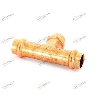 Тройник пресс 15  медный IBP P513001515015