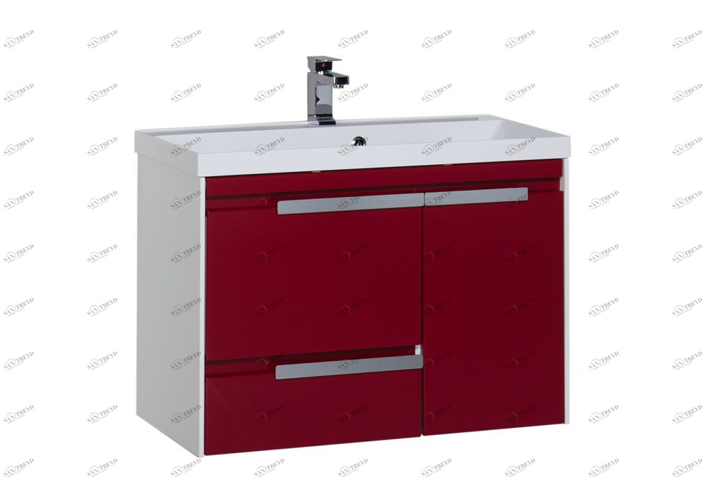 Тумба с раковиной Aquanet Тиволи 90 бордо 0018005900179396