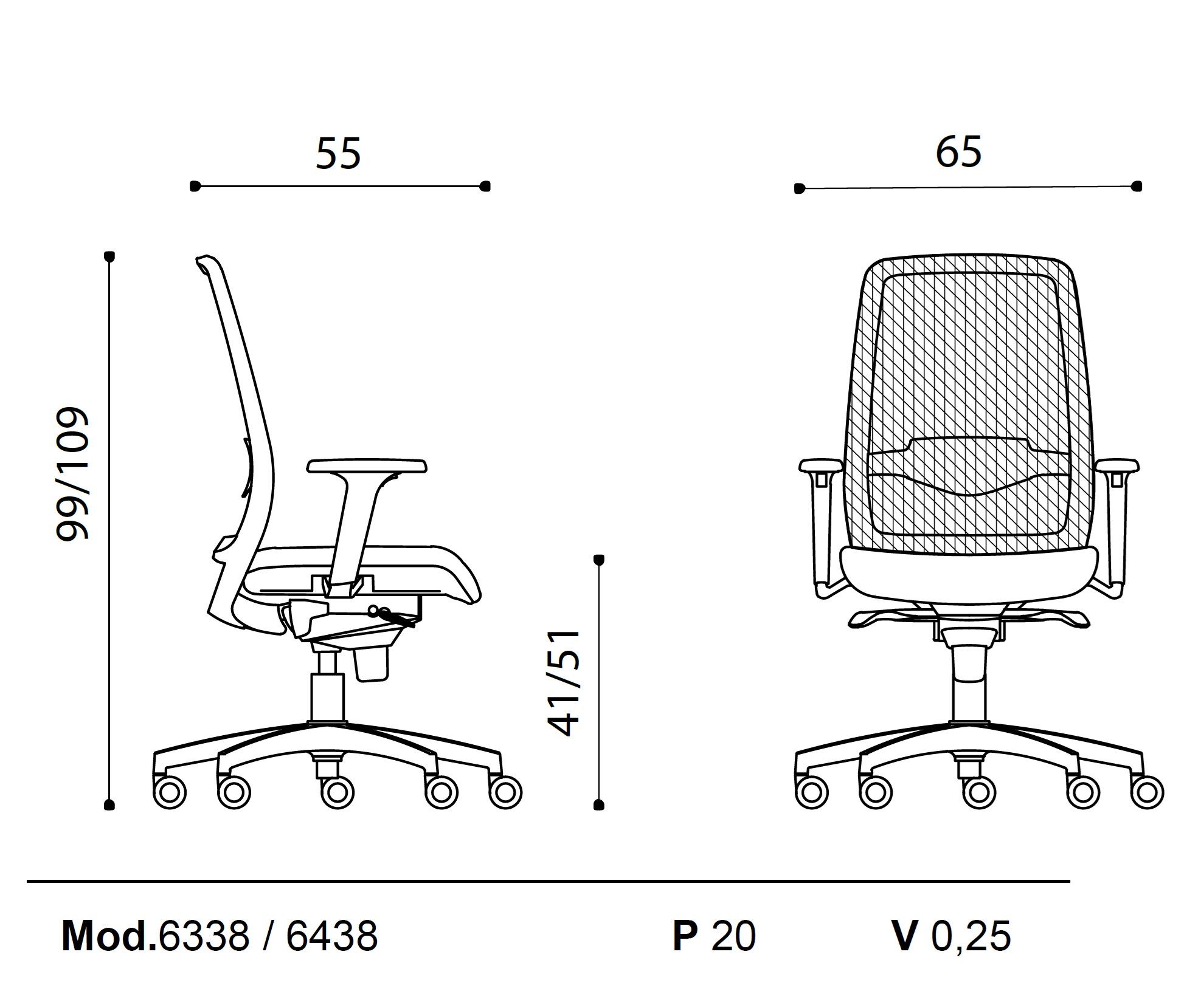 Поворотный операционный офисный стул с подлокотниками Ares Line Paddle ARCH-00079046 - Вид №8