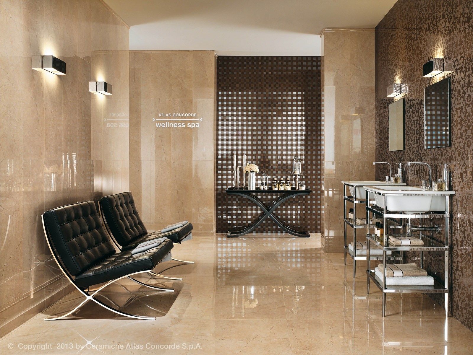 Белое керамическое покрытие с эффектом мрамора Atlas Concorde ARCH-00014706 - Вид №1