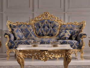 3-местный тканевый диван capitonné