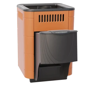 Печь банная дровяная ТМФ Оса Carbon ДА, цвет терракота