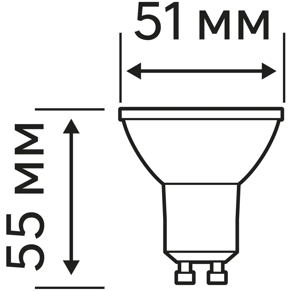 Светодиодная лампа LEXMAN GU10 5.5Вт нейтральный белый свет 82991517 STLM-0933970 - Вид №4