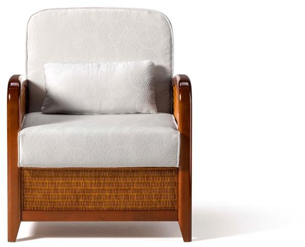 Prestige Кресло с подлокотниками из ткани и вишни Capricci sun-id-1345402 - Вид №3