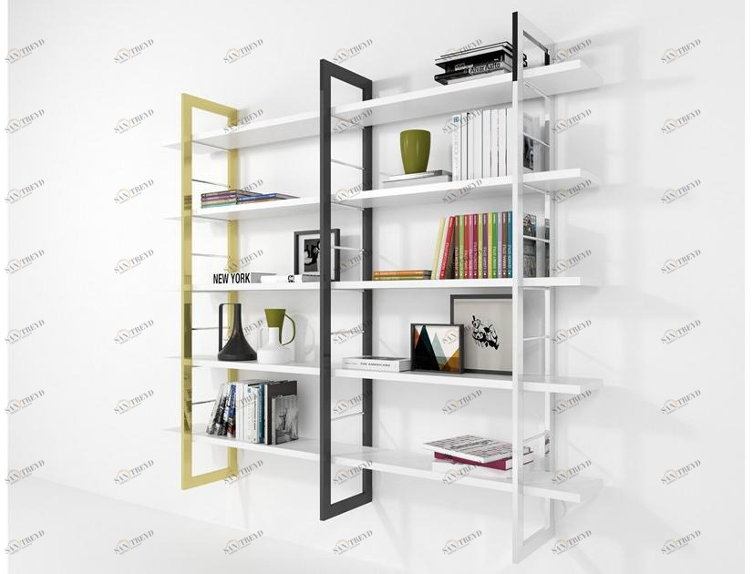 Barel Настенный книжный шкаф из лакированного дерева и железа sun-id-1458762