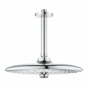 Верхний душ GROHE Euphoria 260 SmartControl с потолочным душевым кронштейном 142 мм, расход 9.5 л/мин, хром (26461000)