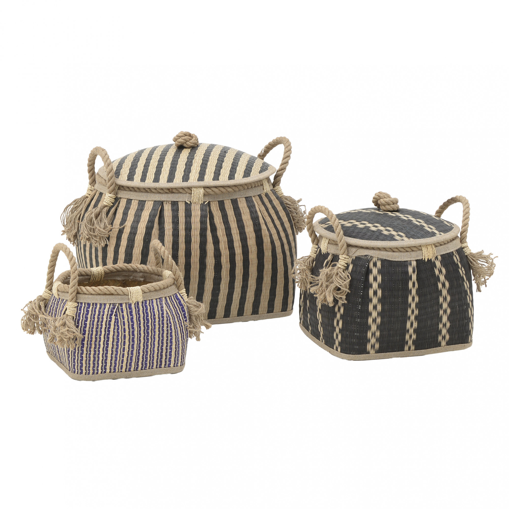 3870561.0064 Корзина с крышкой, набор из 3шт - 36X36X29 / 32Х32Х25 / 27Х27Х22 TO4ROOMS 