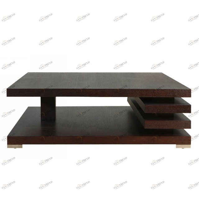 Журнальный столик деревянный коричневый с полкой Milano Dark Brown PUSHA PUSHA 062895 Коричневый 