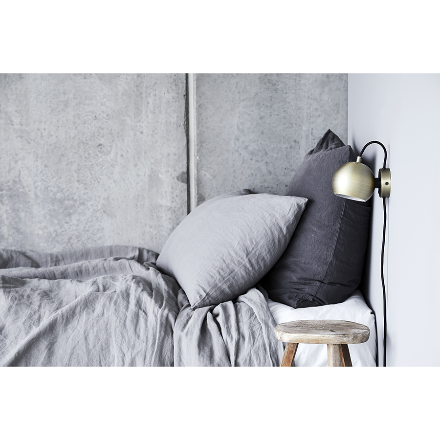 47505555011 Лампа настенная ball, D12 см, хром в глянце, черный шнур Frandsen  - Вид №1