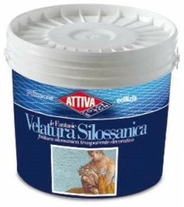 ATTIVA Прозрачная декоративная силоксановая краска Smalti e pitture