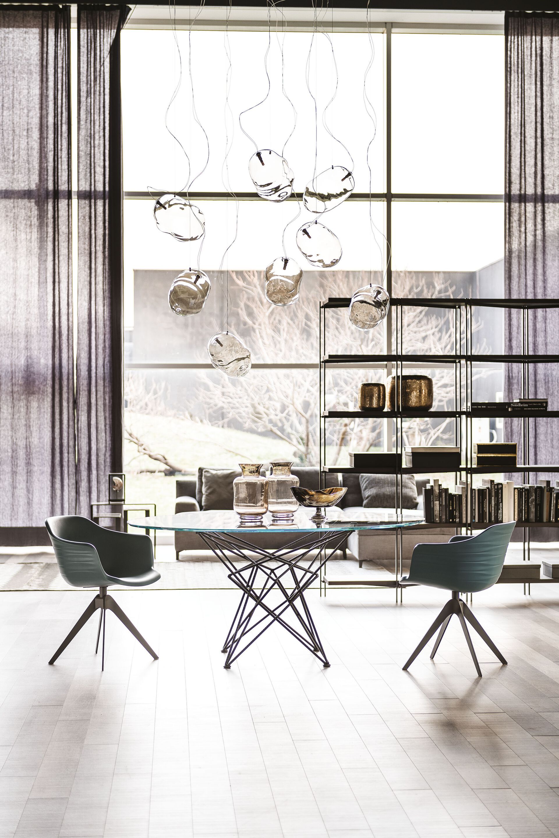 Прямоугольный стол из стали и хрусталя Cattelan italia GORDON ARCH-00117498 - Вид №5