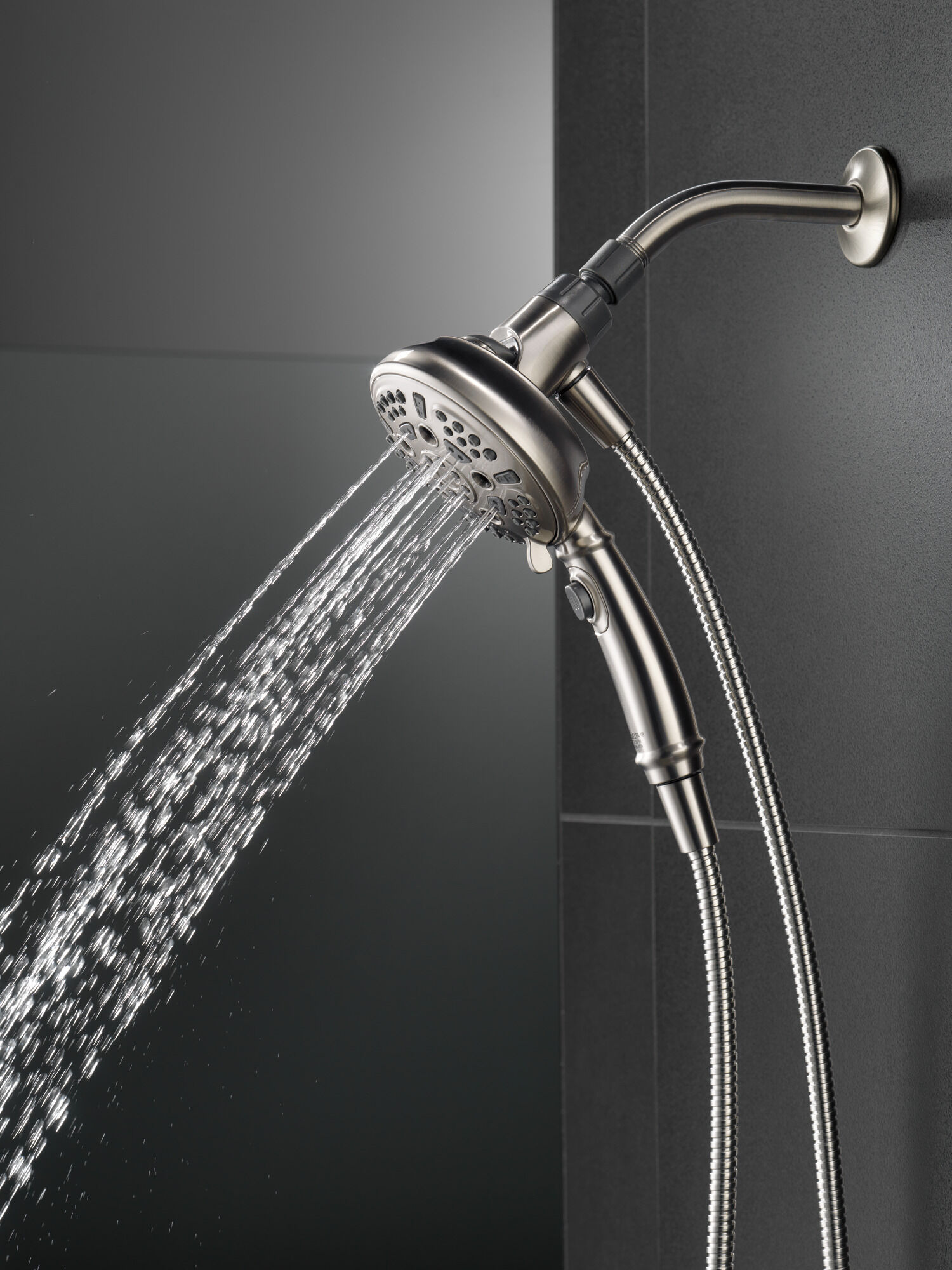 75506SN Ручной душ SureDock ™ с 7 настройками Delta Faucet DELTA Матовый никель Spotshield - Вид №11