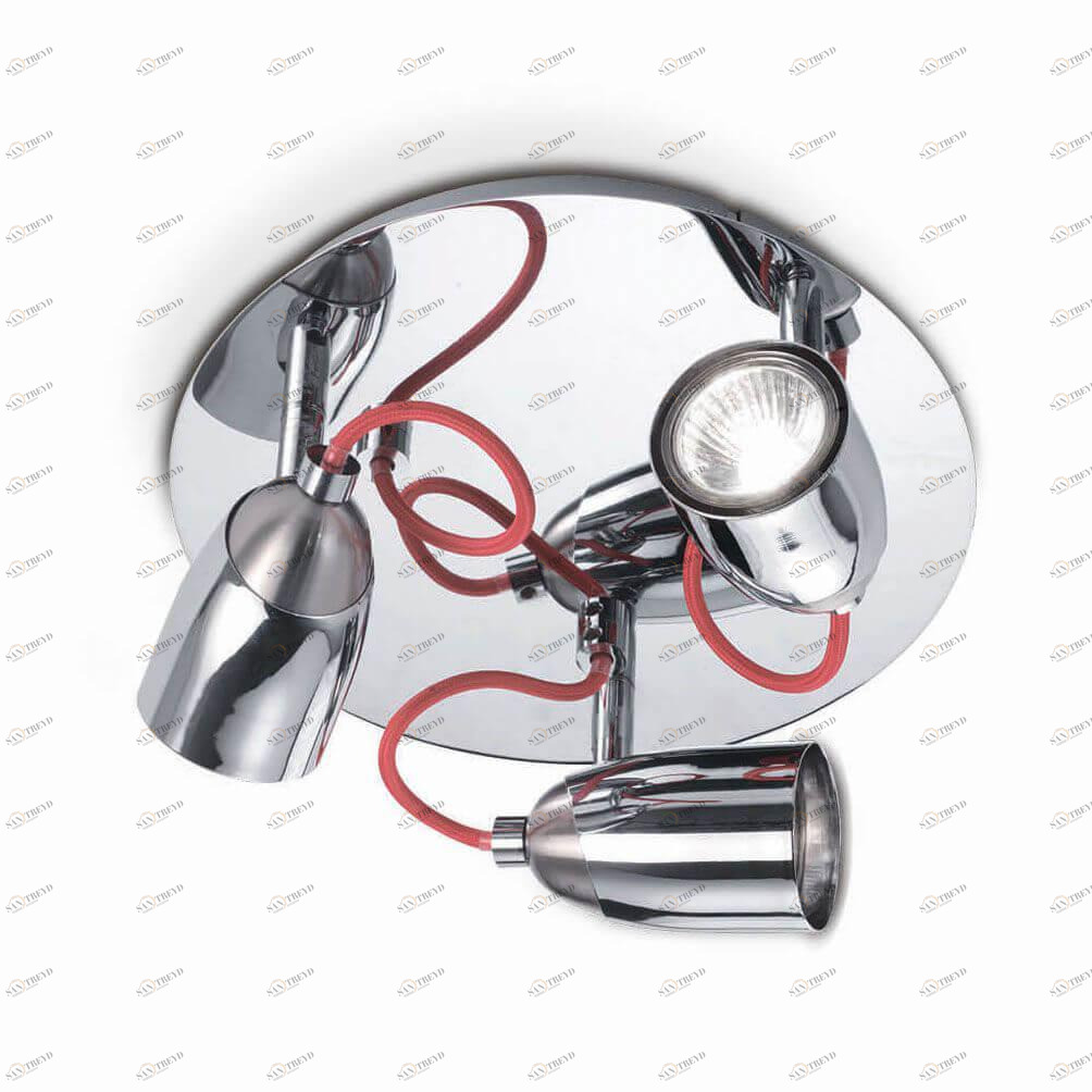 Спот потолочный цвета хром Ideal Lux Pollicino PL3 IDEAL LUX POLLICINO 00-3924097 Хром 