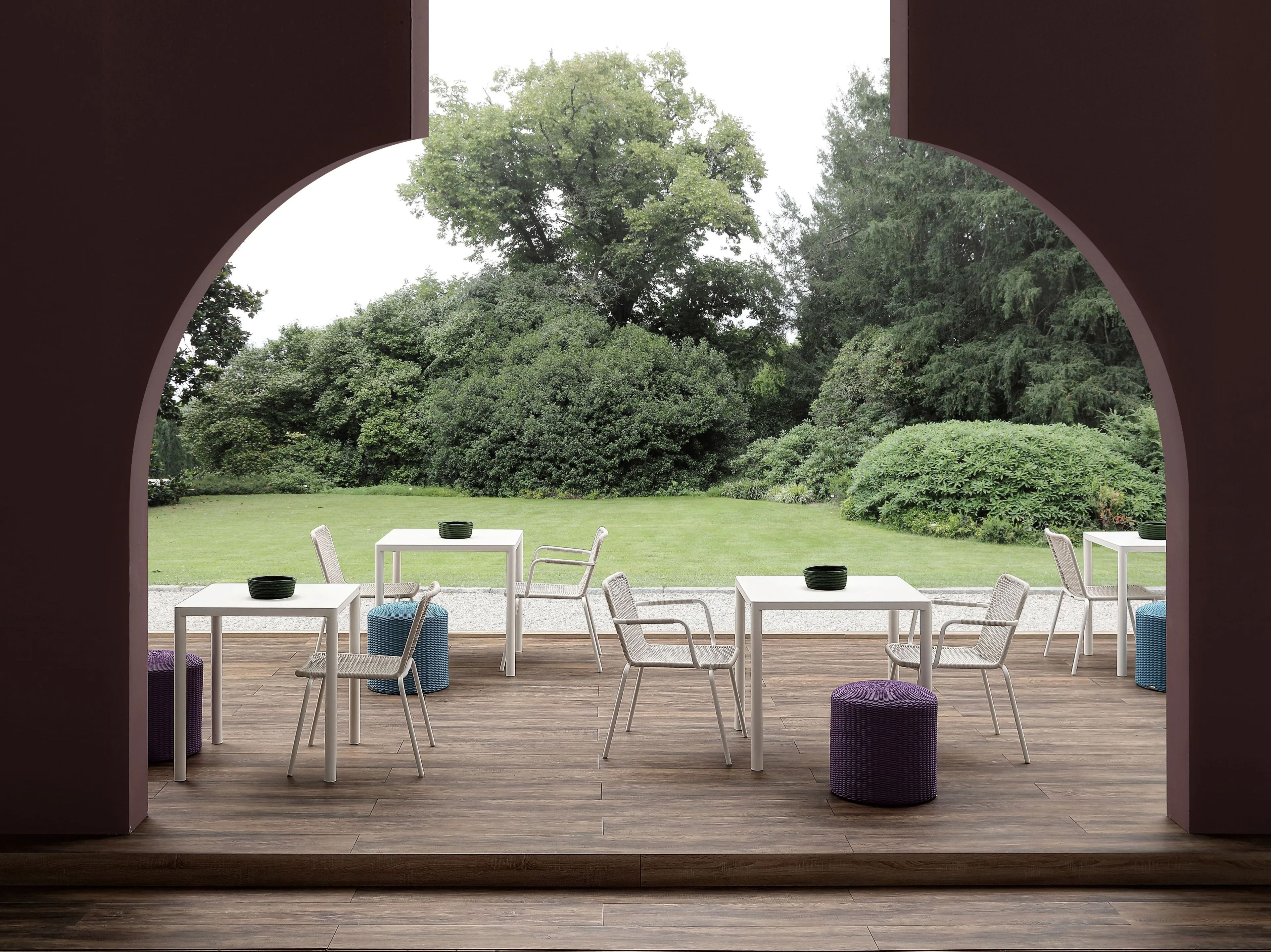 Плетеный алюминиевый сад штабелируемый стул Nodo Italia Via ARCH-00130689 - Вид №5