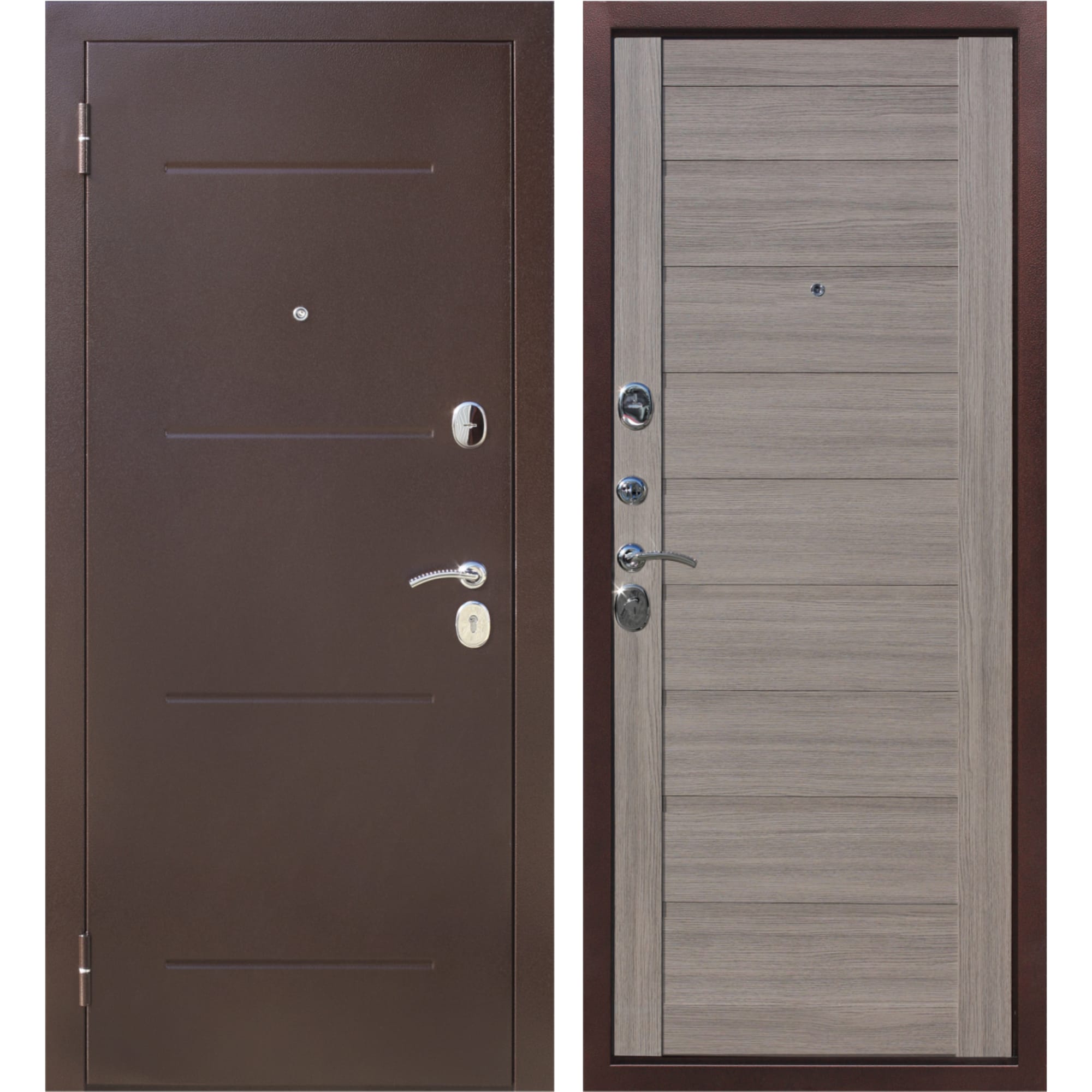 82120553 Дверь входная металлическая Ницца, 860 мм, левая, цвет грей царга Santreyd 