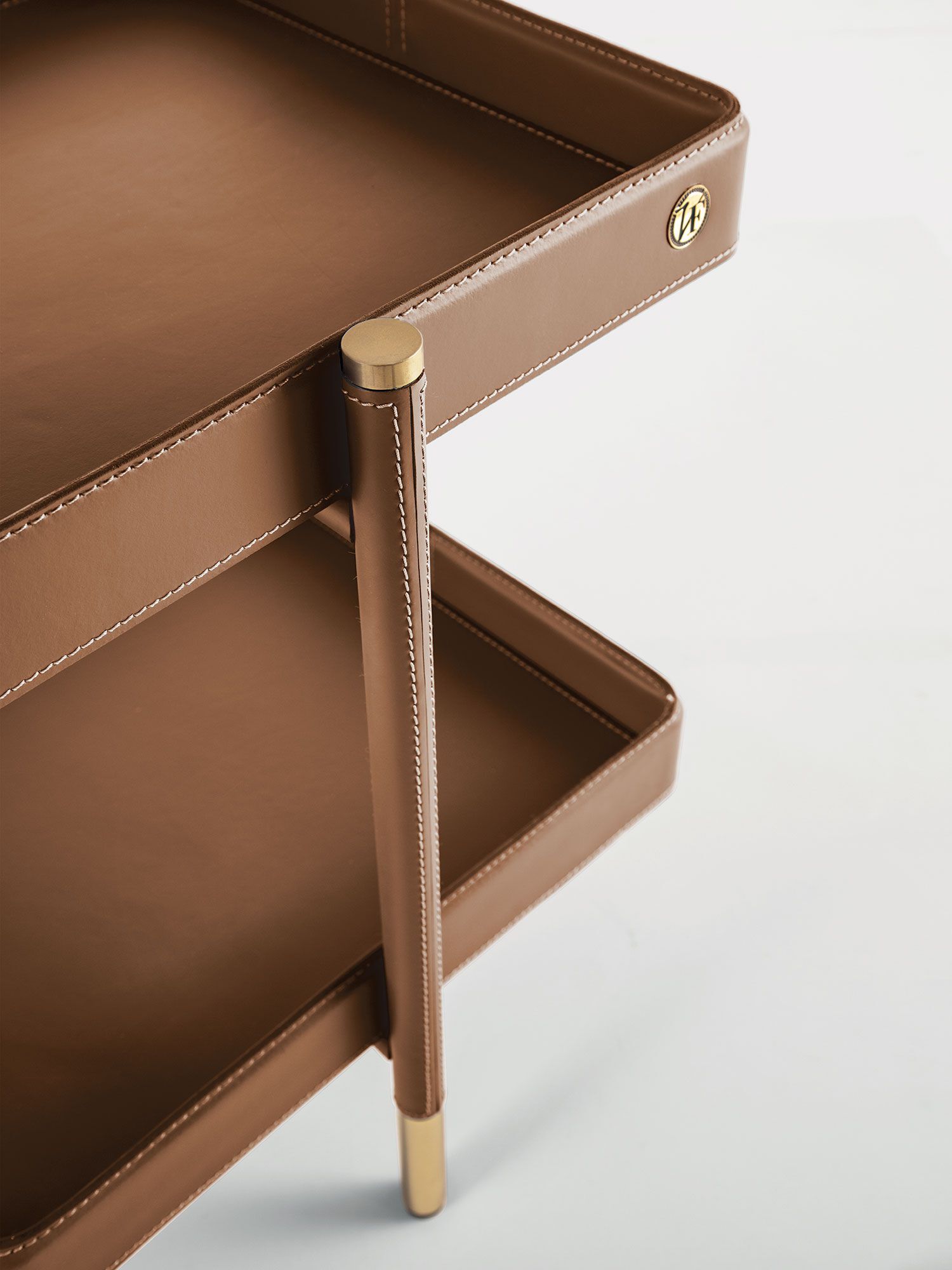 Прикроватная тумбочка с кожаной обивкой Vittoria Frigerio Вестник ARCH-00086251 - Вид №2