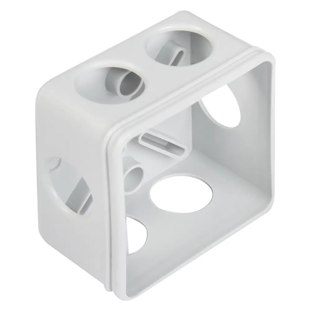 Распределительная коробка открытая Экопласт 70х70х40 мм 6 вводов IP44 цвет серый STLM-2152255 - Вид №2