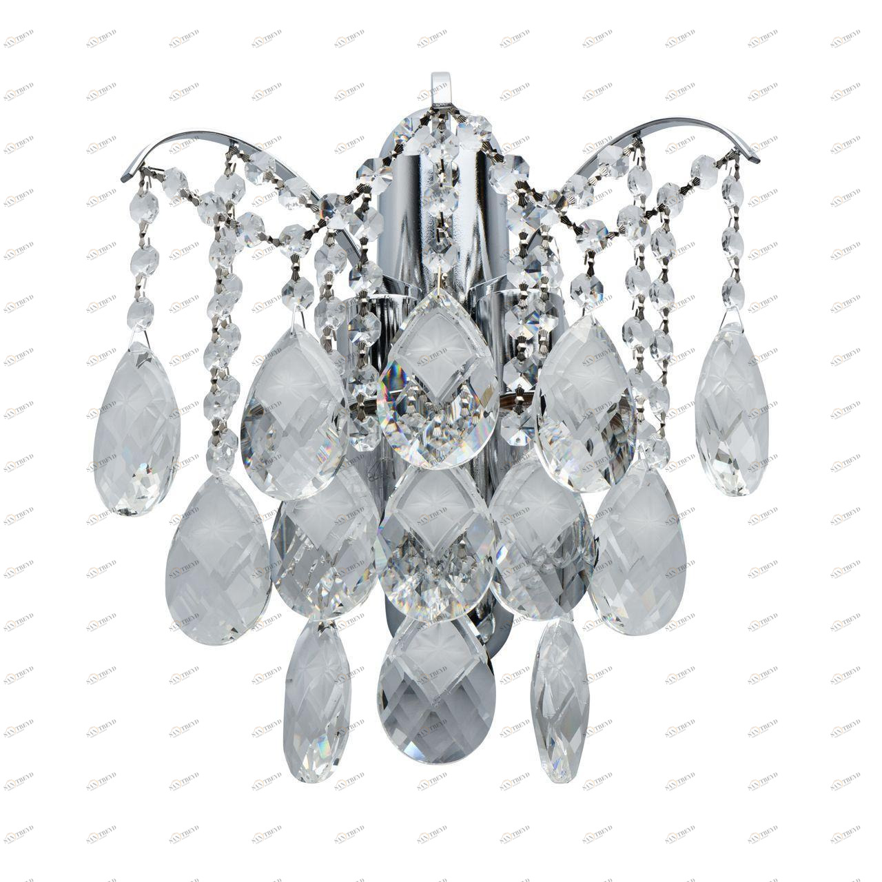 Бра настенное серебристое хром De Markt City "Бриз" 111020602 DE MARKT БРИЗ 00-3931632 Хром