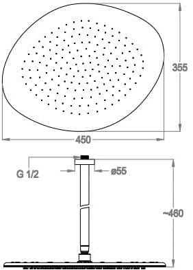 Fir Italia Хромированная потолочная душевая лейка Soffioni doccia 9370968 - Вид №1