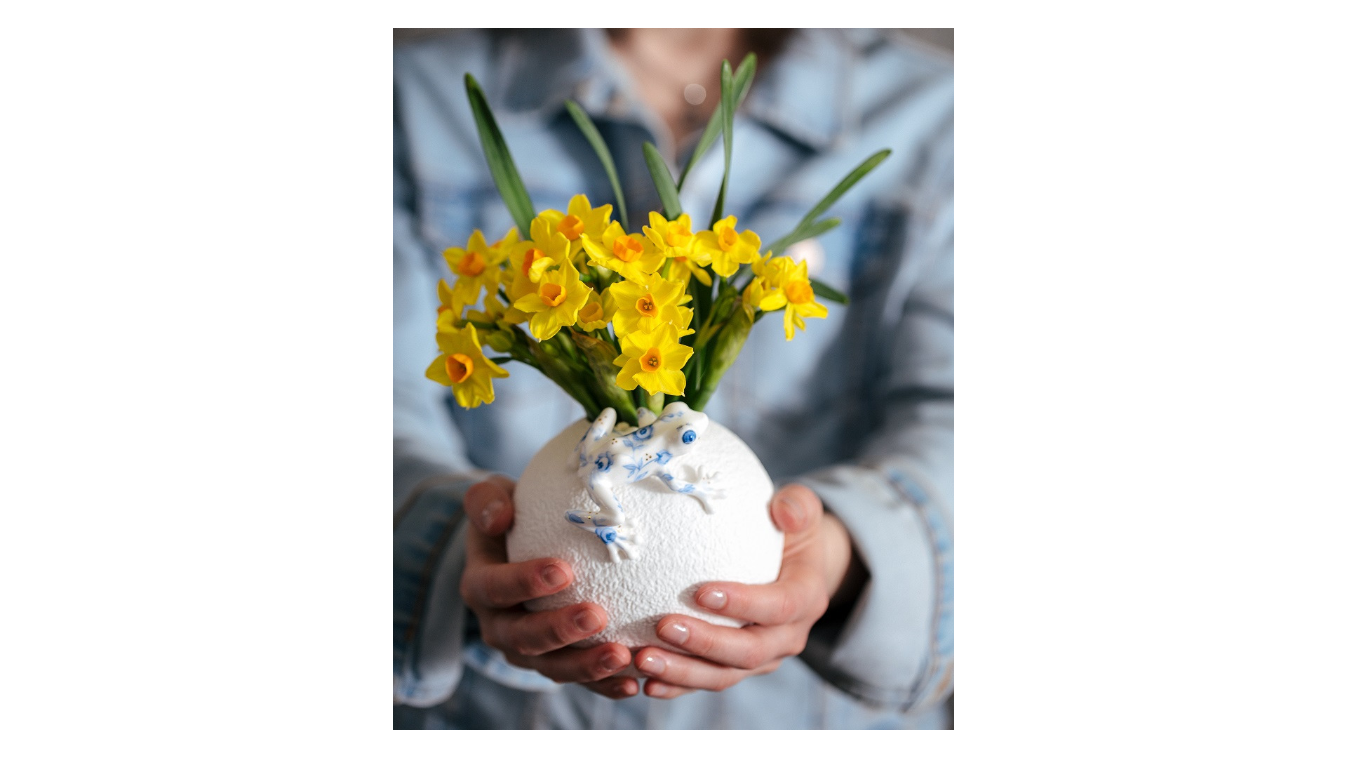 10666540 RUPOR manufactory Ваза Rupor Лягушка 14см, голубой, фарфор Фарфор  - Вид №6