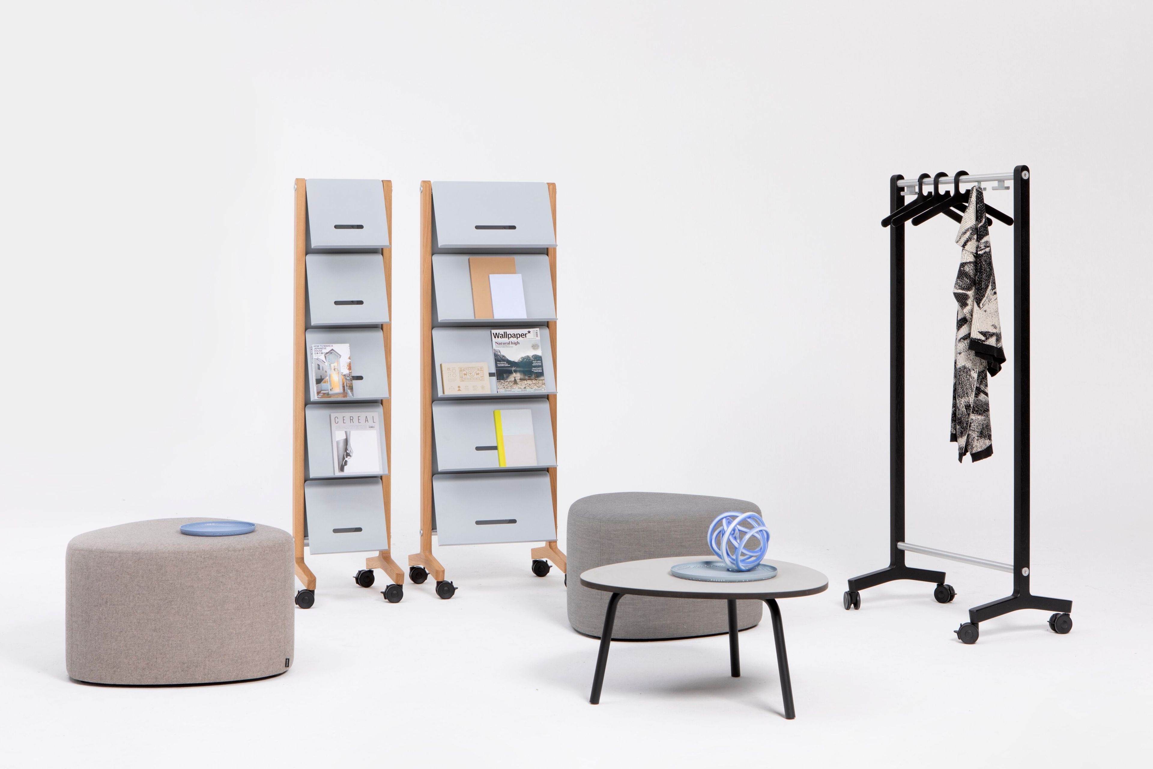 Алюминиевая стойка для журналов с порошковым покрытием с колесами Cascando Round20 ARCH-00140581 - Вид №4