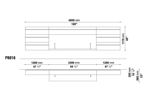 Оборудованная стена с ТВ-стойкой B&B Italia PAB ARCH-00029458 - Вид №31