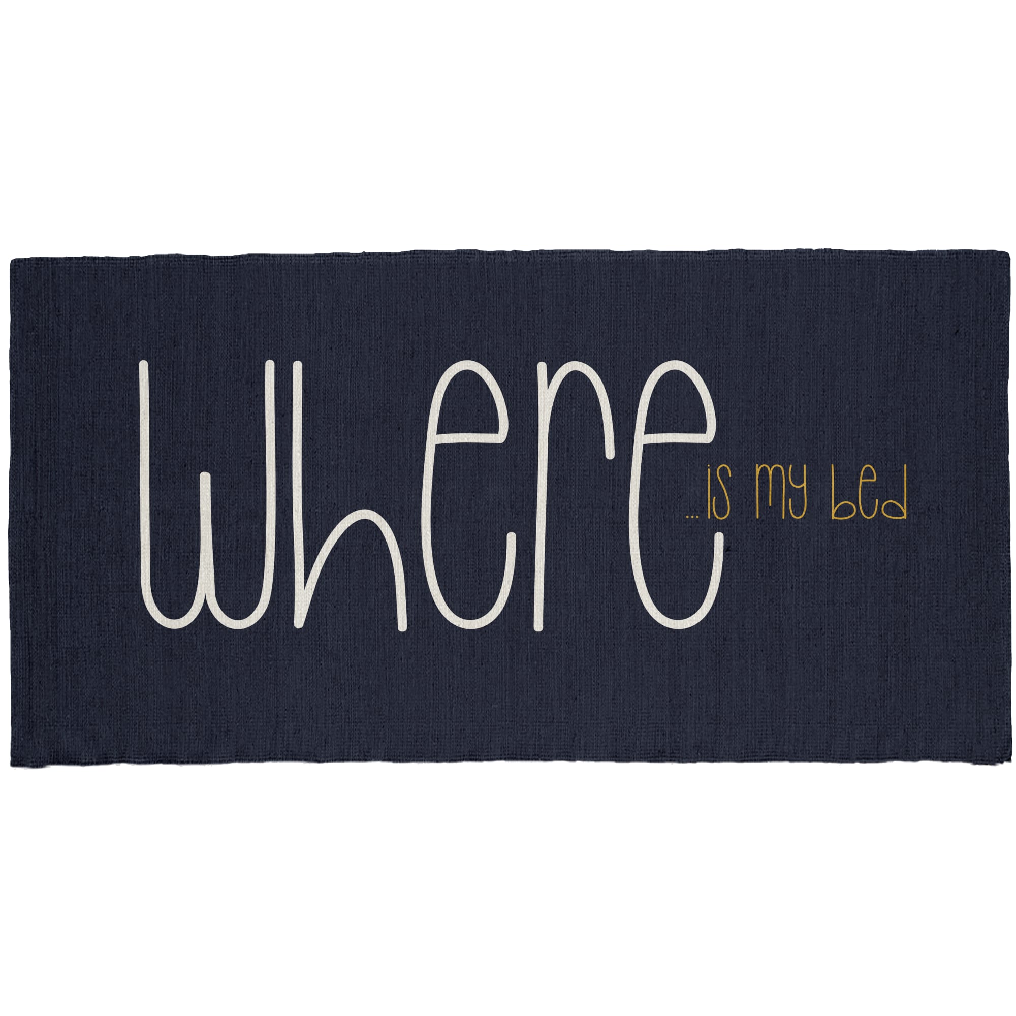 83395448 Коврик прикроватный хлопок «Где моя кровать» 60x120 см, цвет синий Santreyd 