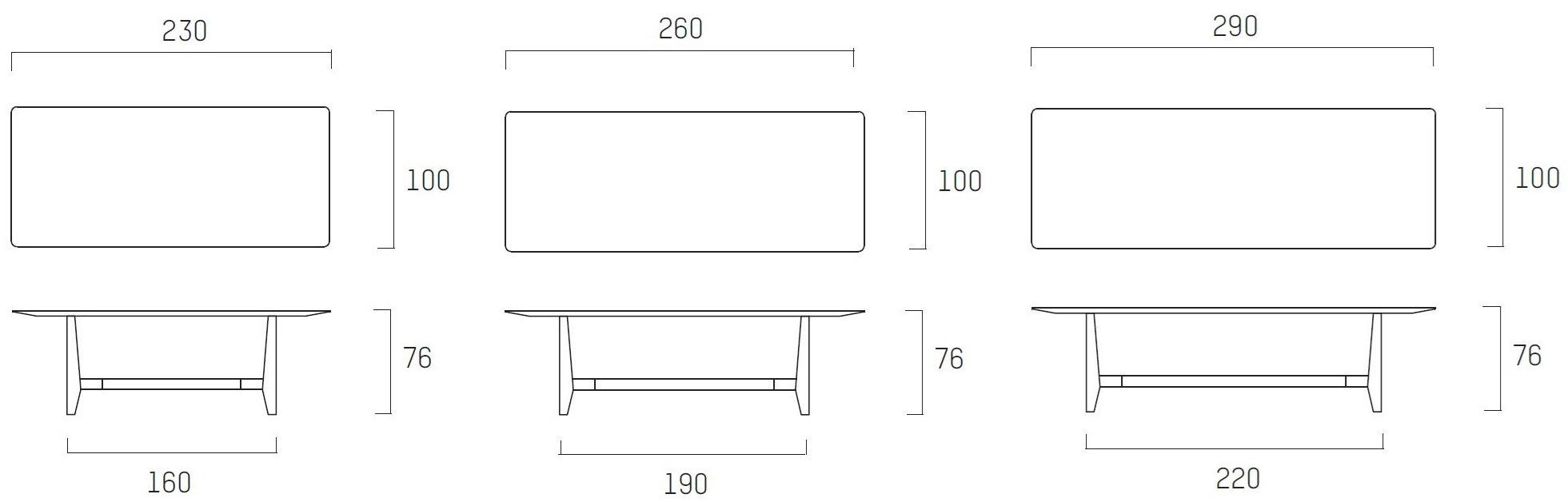 Piet Boon Прямоугольный обеденный стол Yke Pbc 03.72/73/74. - Вид №3