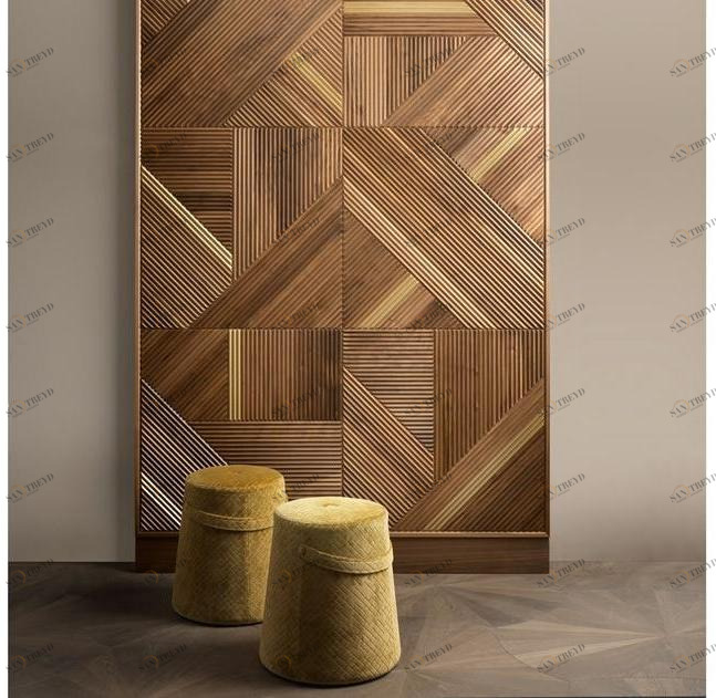 FOGLIE D'ORO Модульная трехмерная деревянная облицовка интерьеров Superfici verticali sun-id-1473008