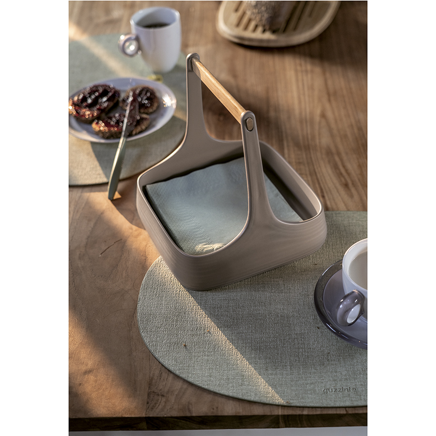 22604660 Салфетка подстановочная овальная двухсторонняя fabric, мятная Guzzini  - Вид №2