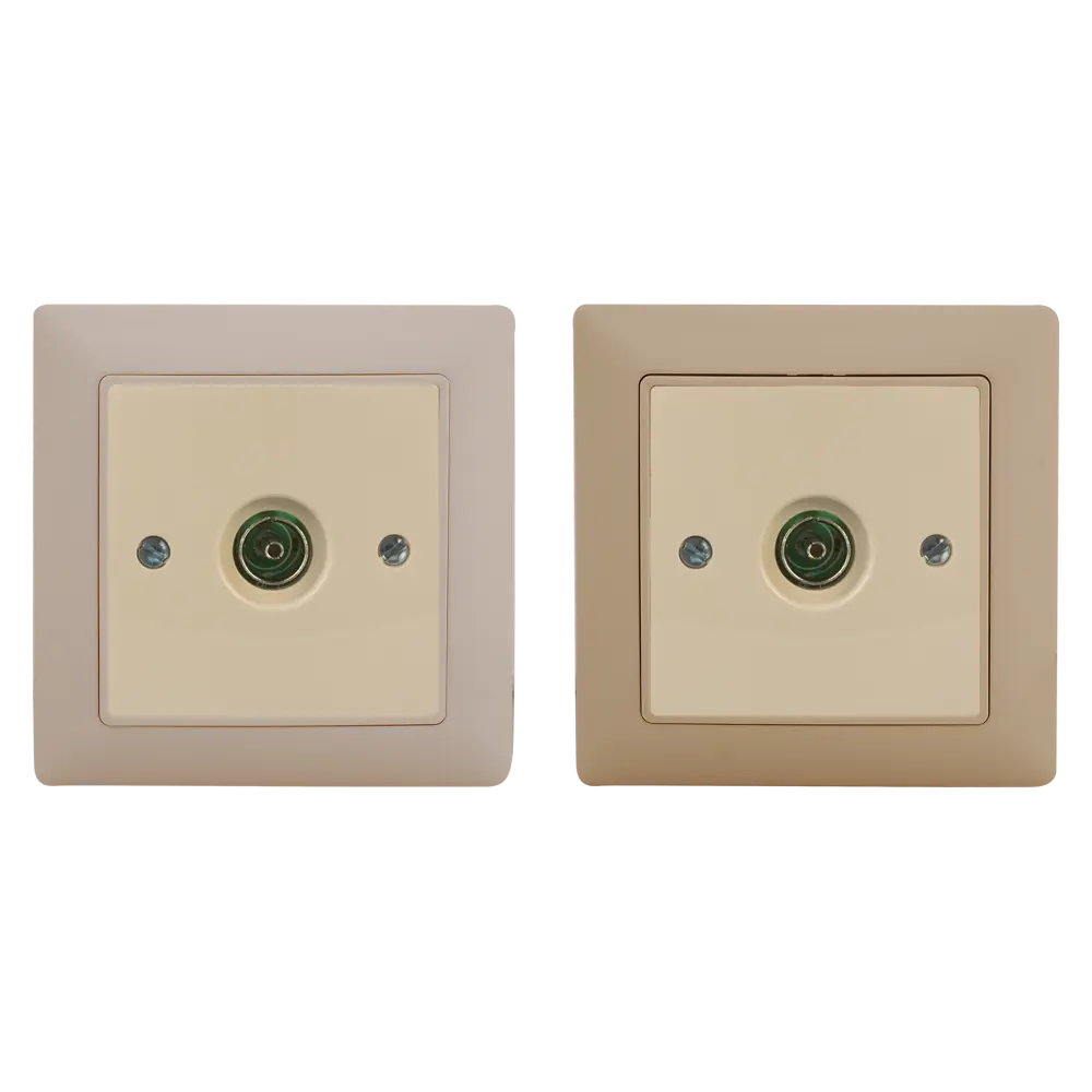 ТВ-розетка оконечная встраиваемая ABB Basic 55 шлейф, цвет бежевый 13595306 STLM-2047807 - Вид №1