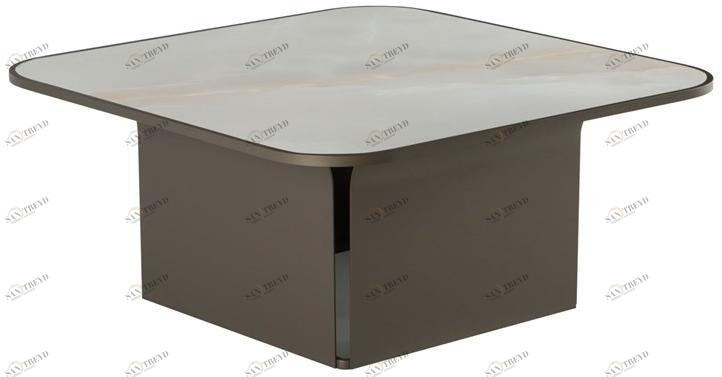 Tonin Casa Низкий квадратный журнальный столик из крашеного металла sun-id-1493333